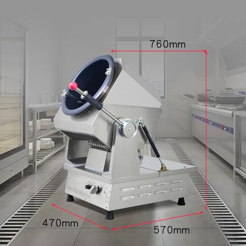 Koalalko Commercial Automatic Cooker with water spray,Automatic 360° Stir Fry Cooker,Automatic Cooking Machine,Drum Type Stir Frying Machine,Auto Cooking Wok Fried Machine (Propane, Countertop)