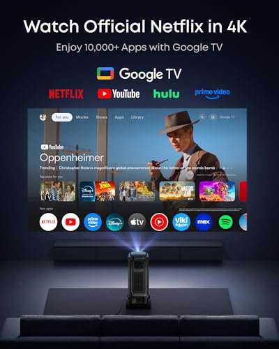 soundcore Nebula X1 Pro Triple Laser 4K Home & Outdoor Cinema Projector, 3500 ANSI Lumens Mobile Theater, 7.1.4 Spatial Sound, Official Dolby Atmos, Optical Zoom, 56000:1 Contrast, Intelligent Setup