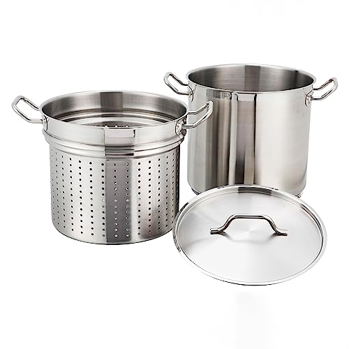 Winco 20qt S/S Steamer/Pasta Cooker