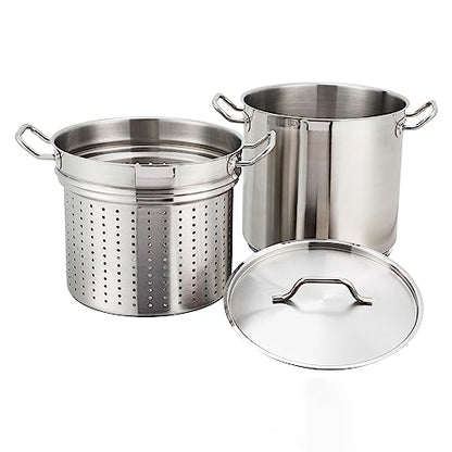 Winco 20qt S/S Steamer/Pasta Cooker