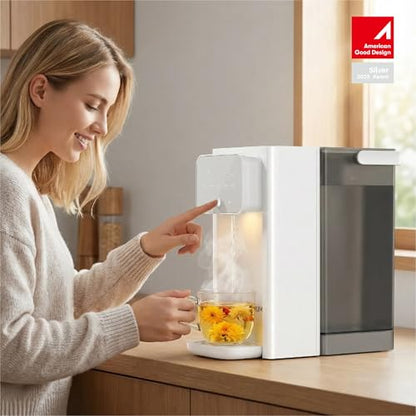 Rhovam Instant Hot Water Dispenser for Quick Heating & Dispense,Adjustable Temperatures & 3 Water Volume Dispense, Removable 100 Ounce 3L Water Tank Capacity, BPA Free