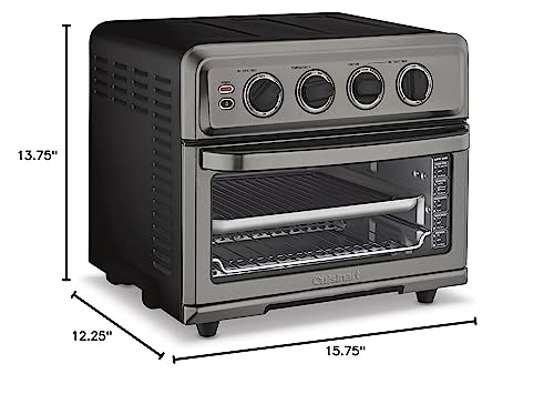 Cuisinart Air Fryer Toaster Oven with Grill, 1800W 8-1 Air Fryer Oven with Bake, Convection Bake, Grill, Broil and Warm Options, Large Capacity, 60-Minute Timer, TOA-70BKS, Black SS