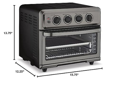 Cuisinart Air Fryer Toaster Oven with Grill, 1800W 8-1 Air Fryer Oven with Bake, Convection Bake, Grill, Broil and Warm Options, Large Capacity, 60-Minute Timer, TOA-70BKS, Black SS