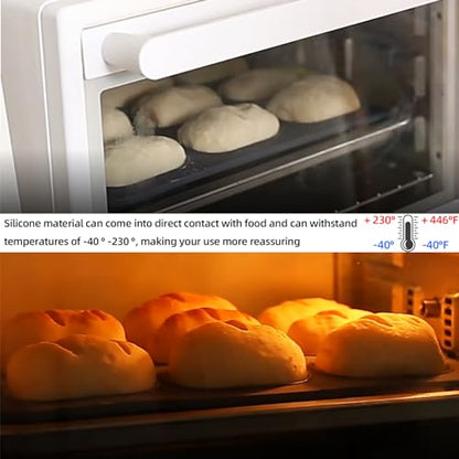 atrccs Silicone Bread Loaf Pan Set, Nonstick Loaf Pan & Heat Resistant Baguette Bread Pan, Bread Mold for Baking, French Bread Baking Pan, Bread Pans for Homemade Bread, Sub Loaf Pans for Baking Bread