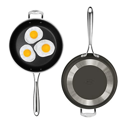 Gotham Steel Platinum Cast Nonstick 14” Fry Pan Mineral and Diamond Triple Coated Surface, Dishwasher Safe, Family Sized Open Skillet, 100% PFOA Free