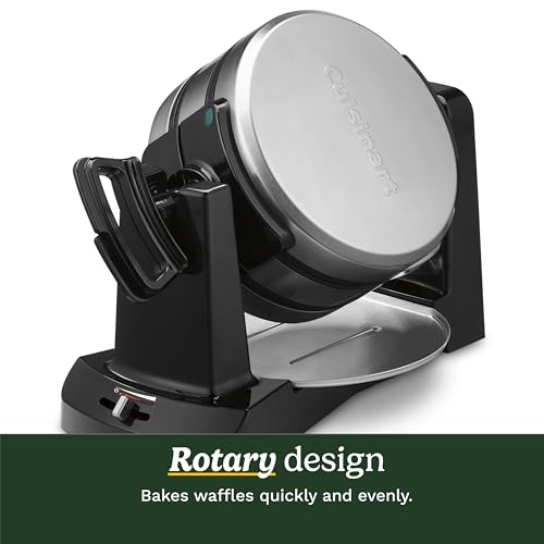Cuisinart Double Flip Belgian Waffle Maker, WAF-F40NAS, Stainless Steel, Grey and Black
