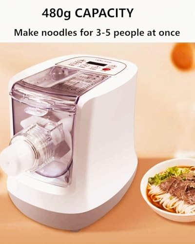 Aptovpvp Electric Pasta Maker, 260W Automatic Noodle Machine with 13 Pasta Discs, 500g Flour Capacity, Fresh Spaghetti Fettuccine Dumpling Skin Maker for Home Kitchen