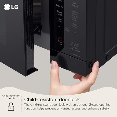 LG Countertop Microwave, 1.1 cu. ft., Black, 20.1x11.4x15.7 Inches, EasyClean Interior, 900 Watts
