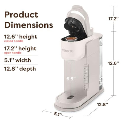 Keurig K-Express Single Serve K-Cup Pod Coffee Maker, 3 Brew Sizes, Strong Button Feature, 42oz Removable Reservoir, Warm Stone