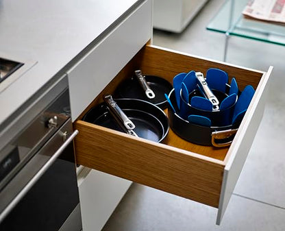 Joseph Joseph Space 6-Piece Nonstick Sauce Pan Set with Lids, Nesting Design, Ceramic Coating, Induction & Oven Safe