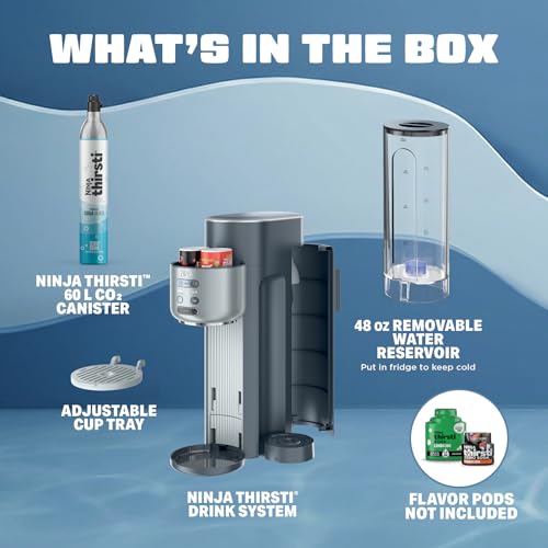 Ninja Thirsti Ultimate Drink System, Soda Maker, Cyberspace, WC3001BL2