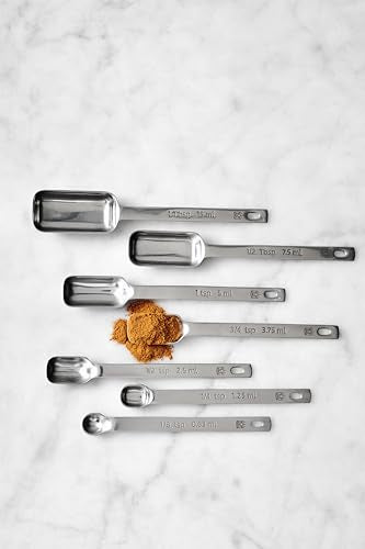 King Arthur Baking Company Spice Measuring Spoons, 18/8 Stainless Steel, 7-Piece Set, Precision Measures, For Baking And Cooking