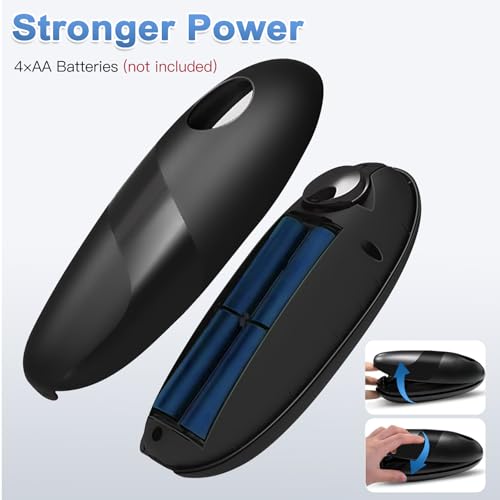 Automatic Electric Can Opener for Seniors & Arthritis, One-Touch Hands-Free Operation, Fits All Can Shapes, Smooth Edge, Battery Powered Portable Kitchen Gadget
