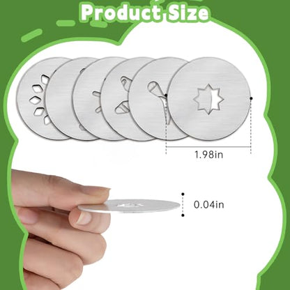 6 PCS Cookie Press Set for OXO Good Grips - Cookie Press Discs, Metal Cookie Mold Disc, Stainless Steel Cookie Stencils, Cookie Press for Baking Accessories, for DIY Biscuit Maker and Decoration