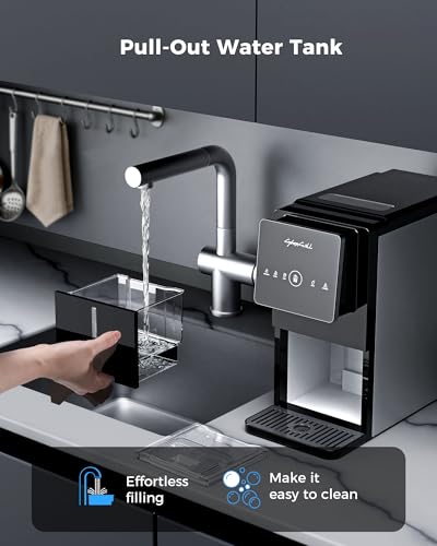 CyberChill Nugget Ice Makers Countertop Dispenser, 40lbs/Day Touch-Free Ice