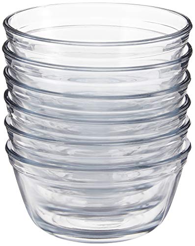 Anchor Hocking Glass Food Prep and Mixing Bowls, 1 Quart (Set of 6), Clear -,81573L11