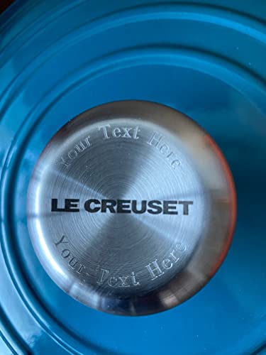 Le Creuset 9 Qt. Signature Round French Oven w/Additional Engraved Personalized Stainless Steel Knob - Artichaut