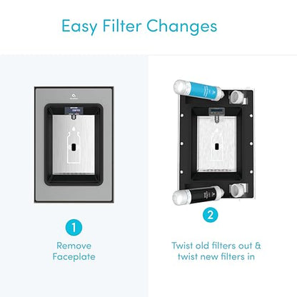 Avalon in-Wall Bottle Filling Station, Sensor Dispensing, Self Cleaning, Digital Bottle Counter Display, Dual Filtration, WiFi Enabled, Stainless Steel