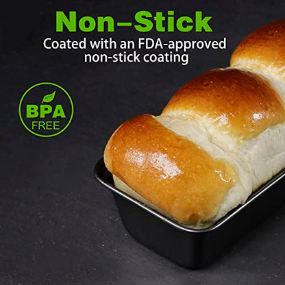 Tiawudi 6 Pack Mini Loaf Pans, Non-Stick Baking Bread Pan, Carbon Steel Bakeware