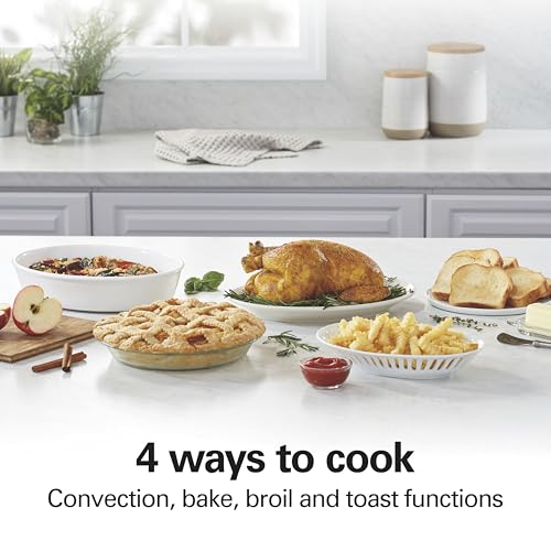 Hamilton Beach Easy Reach 6 Slice Countertop Convection Toaster Oven