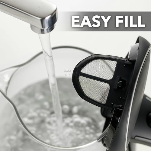 OVENTE 1.5L Glass Electric Kettle Water Boiler, Black KG83B