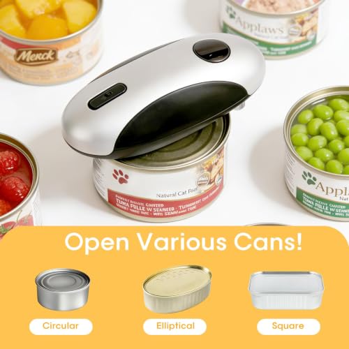 ZEUSORA Electric Can Openers in 2026: Automatic Can Opener Electric with Rechargeable. The Can Opener Creates A Smooth Edge, Making It The Best Gift for Seniors And Kids. Sliver & Black