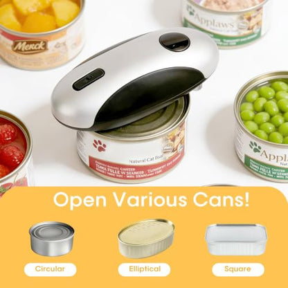 ZEUSORA Electric Can Openers in 2026: Automatic Can Opener Electric with Rechargeable. The Can Opener Creates A Smooth Edge, Making It The Best Gift for Seniors And Kids. Sliver & Black