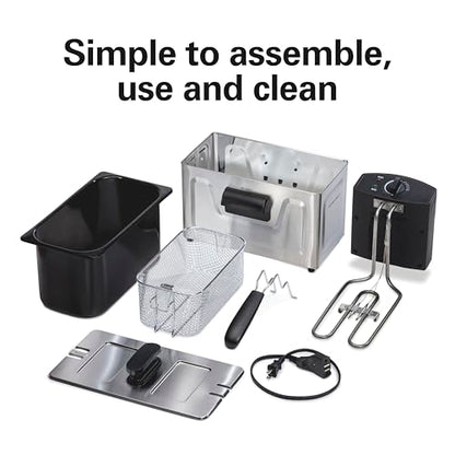 Hamilton Beach 3 Liter Family Style Electric Deep Fryer With Basket