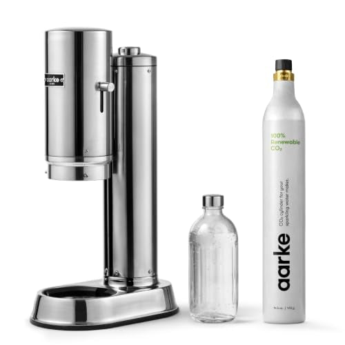 Aarke Carbonator Pro - Sparkling Water Maker & CO2 Cylinder, Stainless