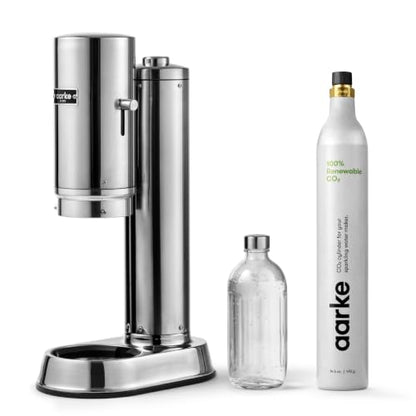 Aarke Carbonator Pro - Sparkling Water Maker & CO2 Cylinder, Stainless