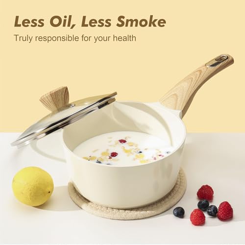 SENSARTE Ceramic Cookware Sets, Pots and Pans Set Nonstick, 20-Piece Induction Cookware, Non-toxic Healthy Non Stick Kitchen Cooking Set with Stay-Cool Handles, PFAS PTFE PFOA PFOS Free