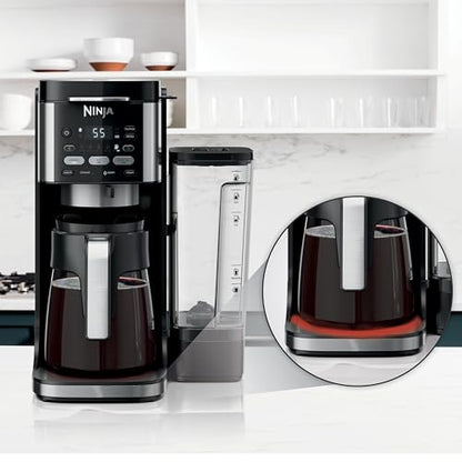 Ninja Drip Coffee Maker | DualBrew™ Pro Hot & Iced Coffee Machine, Single Serve to Carafe | Brew with Pods & Grounds, Compatible with K Cups | 3 Brew Styles, 60oz Removable Reservoir | Black, CFP101