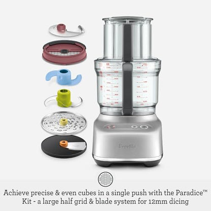 Breville BFP638 Paradice 9 Cup Food Processor and Dicer, Small, Damson Blue