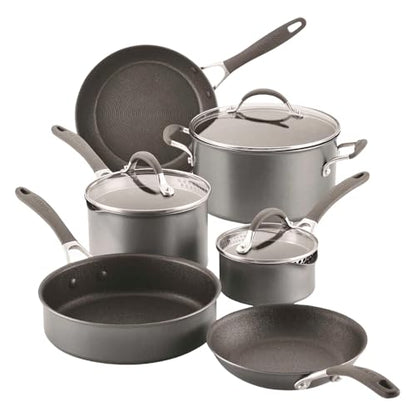 Circulon A1 Series with ScratchDefense Nonstick Induction Pots and Pans Cookware Set, Induction Cookware, Kitchen Essentials, 9-Piece, Graphite