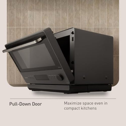 Panasonic Japanese Microwave, 1.0 cu. ft. 1200W Clean Design Flatbed Countertop Microwave Oven with Genius Sensor 2.0 One-Touch Cooking and Reheating, Inverter Technology, Auto Defrost – NN-SF57RM