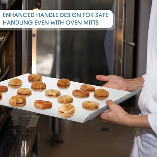 Yiyiring 3 Pcs Large Flat Cookie Baking Sheets 13 x 16 Inch Aluminum Cookie Sheet Flat Insulated Baking No Edges Pans Pan Tray for Oven Bake Cooking