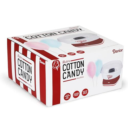 Darice Cotton Candy Machine – Retro Cotton Candy Maker – Cotton Candy Maker Machine For Homemade Sweets – Ideal for Birthday, Party, Gatherings – Works with Flossing Sugar or Hard Candy