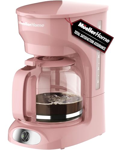 MUELLER HOME 12-Cup Pink Coffee Maker
