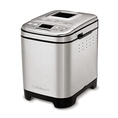 Cuisinart Bread Maker Machine + 4-Count Mini Loaf Pan Set, Automatic Stainless Steel, 12 Programs, 3 Loaf Sizes up to 2 lb, 3 Crust Colors, Nonstick Bundle