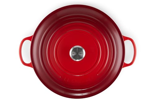 Le Creuset Enameled Cast Iron Signature Round Dutch Oven, 13.25 qt., Cerise