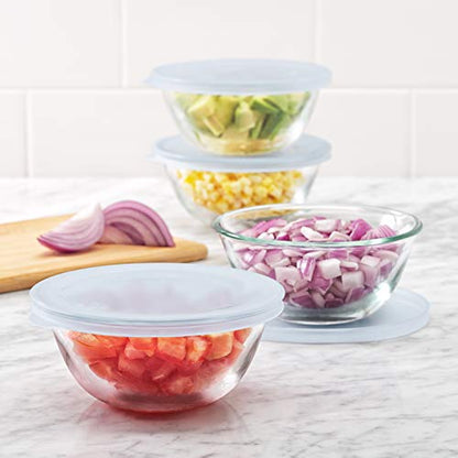 OXO 11205500 Good Grips 8-Piece Glass Prep Bowl Set, One Size, Clear