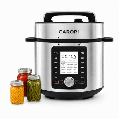 CARORI 8QT Electric Pressure Cooker, 24 Programs, Touch and Dial Control