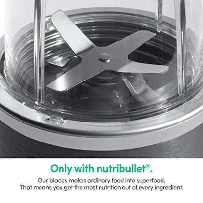 Nutribullet Personal Blender, Shakes, Smoothies, Food Prep, and Frozen Blending, 24 Ounces, 600 Watt, Dark Gray, NBR-0601WM