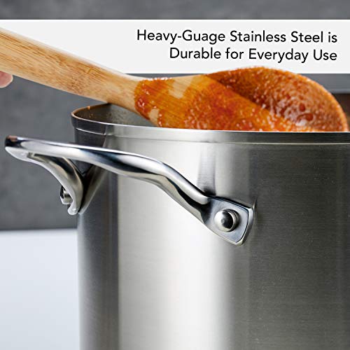 KitchenAid 71003 3-Ply Base Brushed Stainless Steel Stock Pot/Stockpot with Lid, 8 Quart