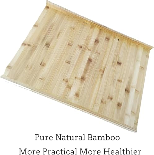 YYRZZ Reversible Pastry Board,19.68" x 16.14" Reversible Bamboo Pastry Board with Lip for Rolling Dough Wooden Cutting Baking Chopping Board Kneading Board for Counter Table Top Kitchen