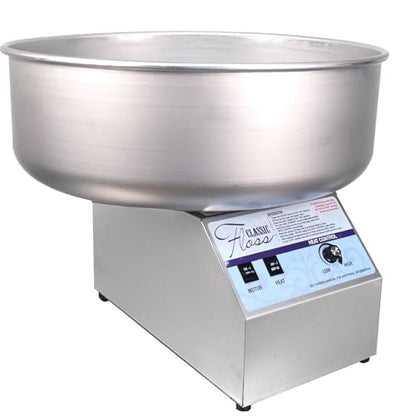 Classic Floss COMMERCIAL Cotton Candy Machine with Metal Bowl - For Professional Concessions