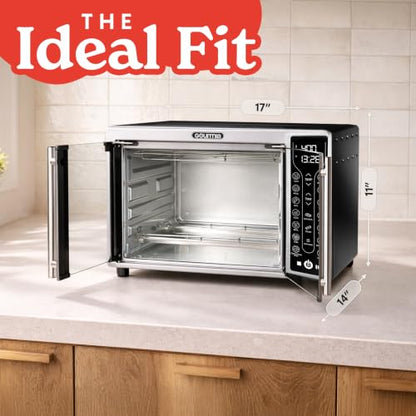 Gourmia Toaster Oven - 6-Slice Capacity, Digital Display, Stainless Steel