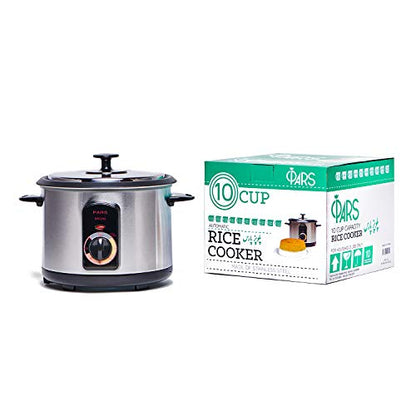 Pars Automatic Persian Rice Cooker - Tahdig Rice Maker Perfect Rice Crust, 10 Cup