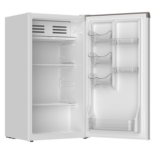 Frigidaire Mini Refrigerator, Compact Freezer Compartment, Adjustable Thermostat Control, Reversible Door, Contemporary Series, 3.2 cu ft, White