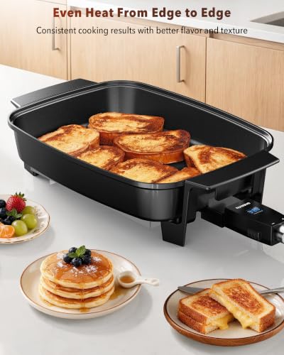 Medley XL Digital Ceramic Electric Skillet w/Lid, Precise Temp Control
